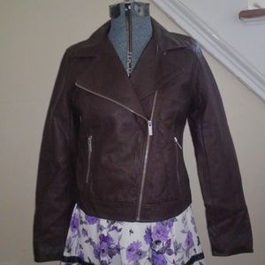 Old Navy faux leather moto jacket size M